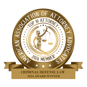 American Association Of Attorney Advocates Criminal Defense Law 2024 Award Winner