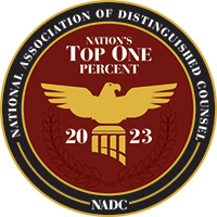National Association Of Distinguished Counsel | Nation's Top One Percent 2023 | NADC